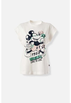 Camiseta De Mickey Mouse Relax Fit Para Mujer XS
