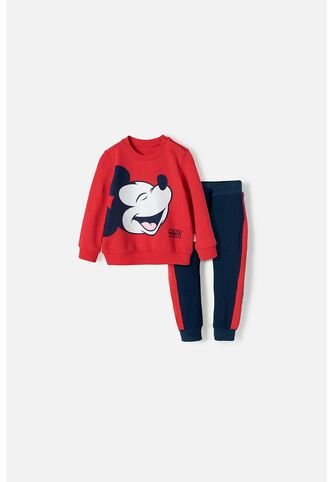Conjunto De Mickey Mouse Con Pantalón Rojo Y Azul Para Bebé Niño 3-6 Disney