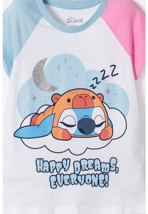 Pijama De Stitch Y Capybara Multicolor Para Niña 14