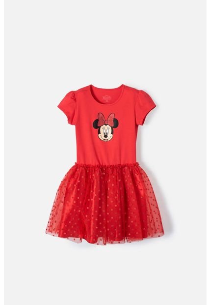 Vestido De Minnie Mouse Con Falda De Tutú  Rojo Para Niña 6