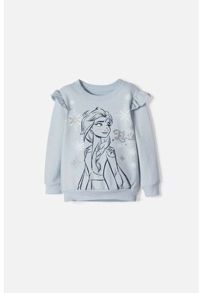 Buzo De Frozen Cerrado Azul Para Niña 2T A 6T 2T