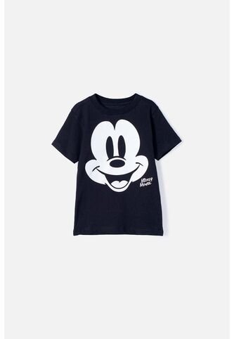 Camiseta De Mickey Mouse Manga Corta Negro Para Niño 2T A 5T 4T Disney
