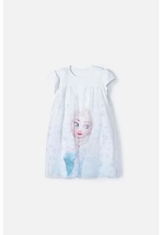 Pijama De Frozen Tipo Batola Con Tull Blanco Para Niña 10 Disney