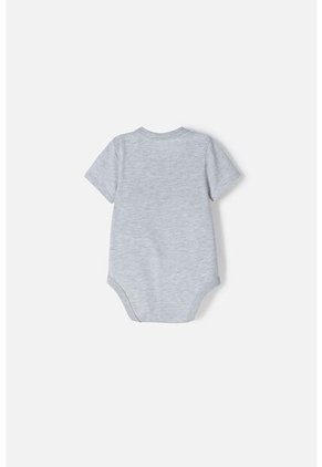Body De Minnie Mouse Gris Jaspe Manga Corta Para Niña 9-12