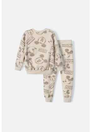 Conjunto De Mickey Mouse Caqui Con Buzo De Diseño Cerrado Para Niño 2T A 5T 4T