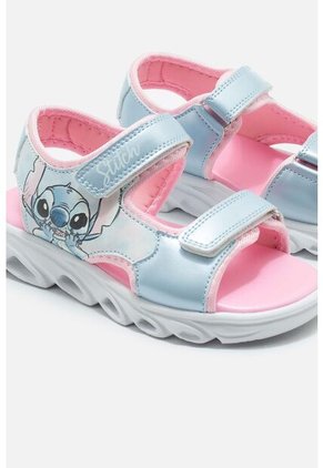 Sandalia Con Luces De Stitch Azul Y Rosada Para Niña 30