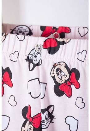 Pijama De Minnie Mouse Estampado Rosado Para Bebé Niña 18-24