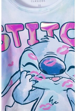Camiseta De Stich Manga Corta Multicolor Para Niña 12