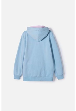 Buzo De Stitch Y Capybara Con Capucha Azul Para Niña 6