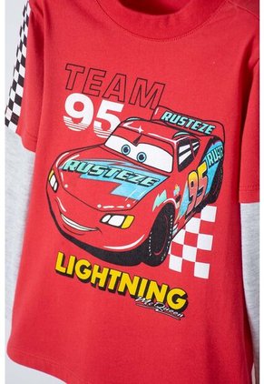 Camiseta Cars Manga Larga Multicolor Para Niño 2T A 5T 2T