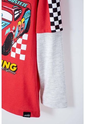 Camiseta Cars Manga Larga Multicolor Para Niño 2T A 5T 2T