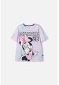 Camiseta De Minnie Mouse Multicolor Estampada En Frente Para Niña 4 de Disney