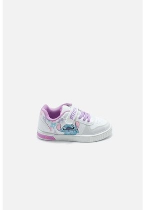 Tenis Con Luces De Stitch Blanco Y Lila Para Niña 31