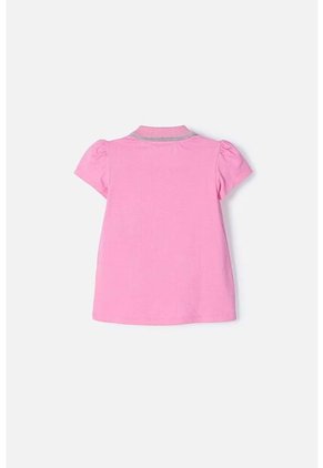 Polo De Stitch Rosada Con Estampado Para Niña 2T A 5T 2T