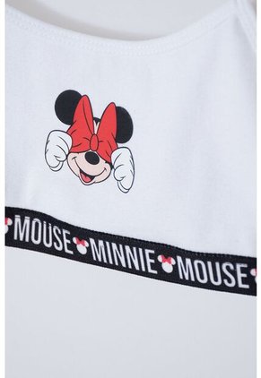 Conjunto De Top Y Panty De Minnie Mouse Blanco Y Rojo Para Niña 6