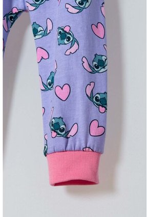 Pijama De Stitch Multicolor De Pantalón Para Bebé Niña 3-6