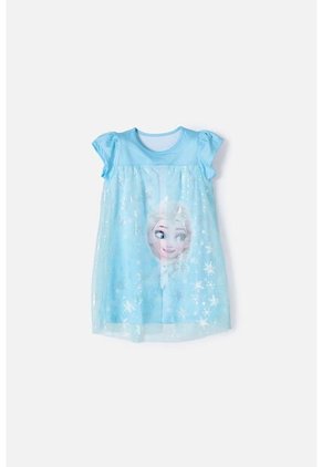 Pijama De Frozen Tipo Batola Azul Para Niña 2T A 5T 4T