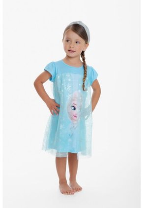Pijama De Frozen Tipo Batola Azul Para Niña 2T A 5T 4T
