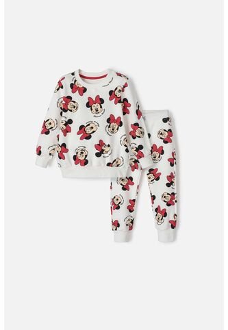 Conjunto De Minnie Mouse Con Cordón Marfil Para Niña 2T A 5T 3T Disney