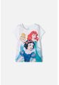 Camiseta De Princesas Disney Blanca Manga Corta Para Niña 4 de Disney