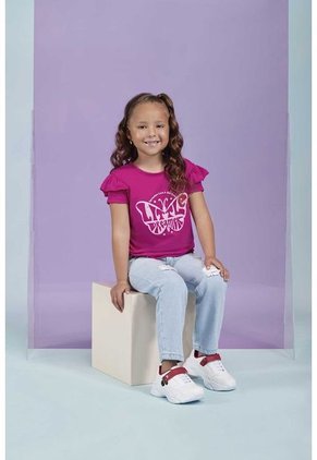 Tenis Deportivos Blanco-Rojo Licenses Disney Jamaica L Niña