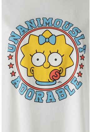 Pijama De Los Simpson Blanca Y Azul De Pantalón Largo Para Mujer XS