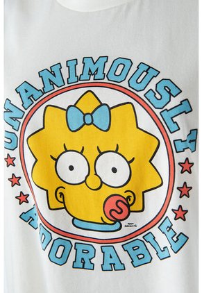 Pijama De Los Simpson Blanca Y Azul De Pantalón Largo Para Mujer XS