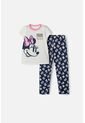 Pijama De Minnie Mouse Marfil Y Azul De Pantalón Largo Para Niña 10 de Disney