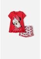 Pijama De Minnie Mouse Manga Corta Multicolor Para Niña 12 de Disney