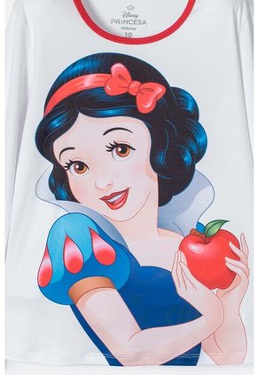 Pijama De Blancanieves Blanca Y Azul De Camiseta Manga Larga Para Niña 8
