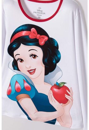 Pijama De Blancanieves Blanca Y Azul De Camiseta Manga Larga Para Niña 8