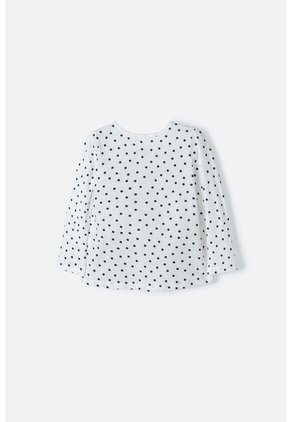 Camiseta Minnie Mouse Marfil Manga Larga Para Niña 2T A 5T 2T