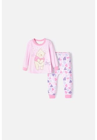 Pijama De Winnie The Pooh Multicolor Para Bebé Niña 6-9 Disney