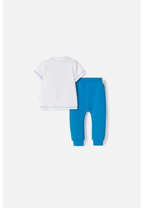 Conjunto De Pato Donald Con Pantalón Largo Blanco Y Azul Para Bebé Niño 18-24