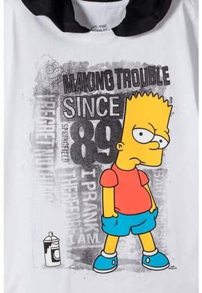 Camiseta De Los Simpson Manga Corta Nero Y Blanco Para Niño 10