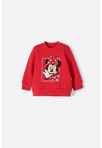 Buzo Minnie Mouse Cerrado Rojo Para Bebé Niña 9-12 Disney