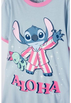 Pijama De Stitch Azul Tipo Batola Para Niña 12