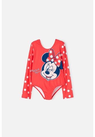Vestido De Baño De Minnie Mouse Manga Larga Para Niña 8 Disney