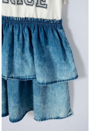 Vestido De Minnie Mouse Marfil De Falda Con Boleros Para Niña 4