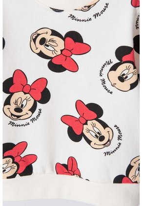 Conjunto Minnie Mouse Con Pantalón Largo Marfil Para Bebé Niña 9-12