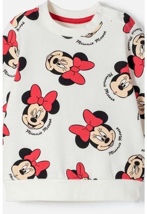 Conjunto Minnie Mouse Con Pantalón Largo Marfil Para Bebé Niña 9-12