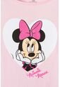 Camiseta De Minnie Mouse Manga Corta Rosada Para Niña 10 de Disney