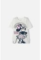 Camiseta De Minnie Mouse Marfil Manga Corta Para Niña 8 de Disney