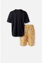 Pijama De Los Simpson Negra Y Amarilla Con Pantalón Corto Para Hombre XS de Disney