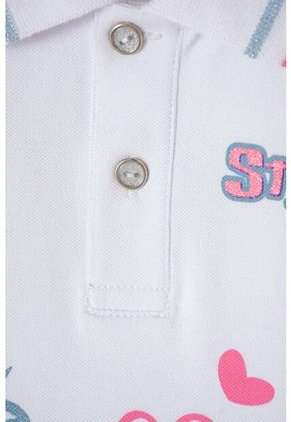 Camiseta Tipo Polo De Stitch Blanca Tipo Polo Para Niña 8