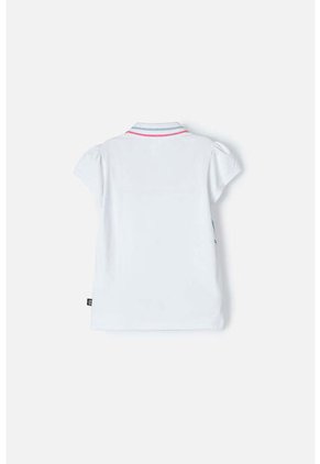 Camiseta Tipo Polo De Stitch Blanca Tipo Polo Para Niña 8