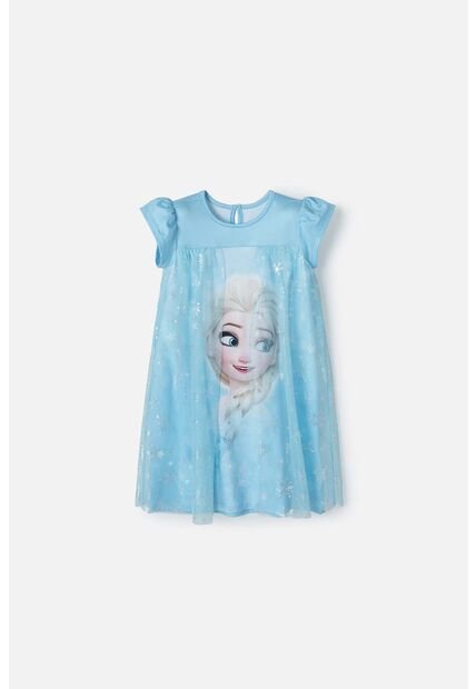 Pijama De Frozen Azul Tipo Batola Para Niña 2T A 5T 2T