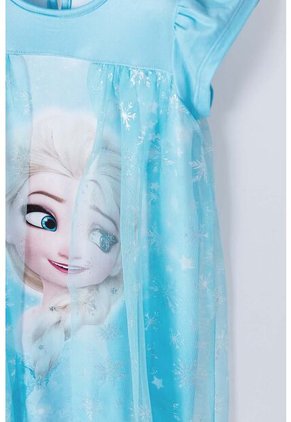 Pijama De Frozen Azul Tipo Batola Para Niña 2T A 5T 2T