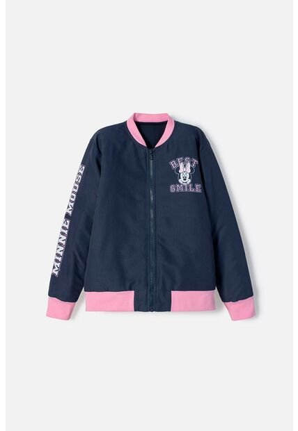 Chaqueta De Minnie Mouse Azul Con Ajuste De Cierre Para Niña 10