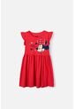 Vestido De Minnie Mouse Manga Sisa Rojo Para Niña 4 de Disney